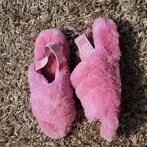 UGGs Brand Women's Pink Slides With Open Toe & Strap